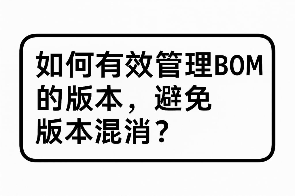 如何有效管理BOM的版本，避免版本混淆？