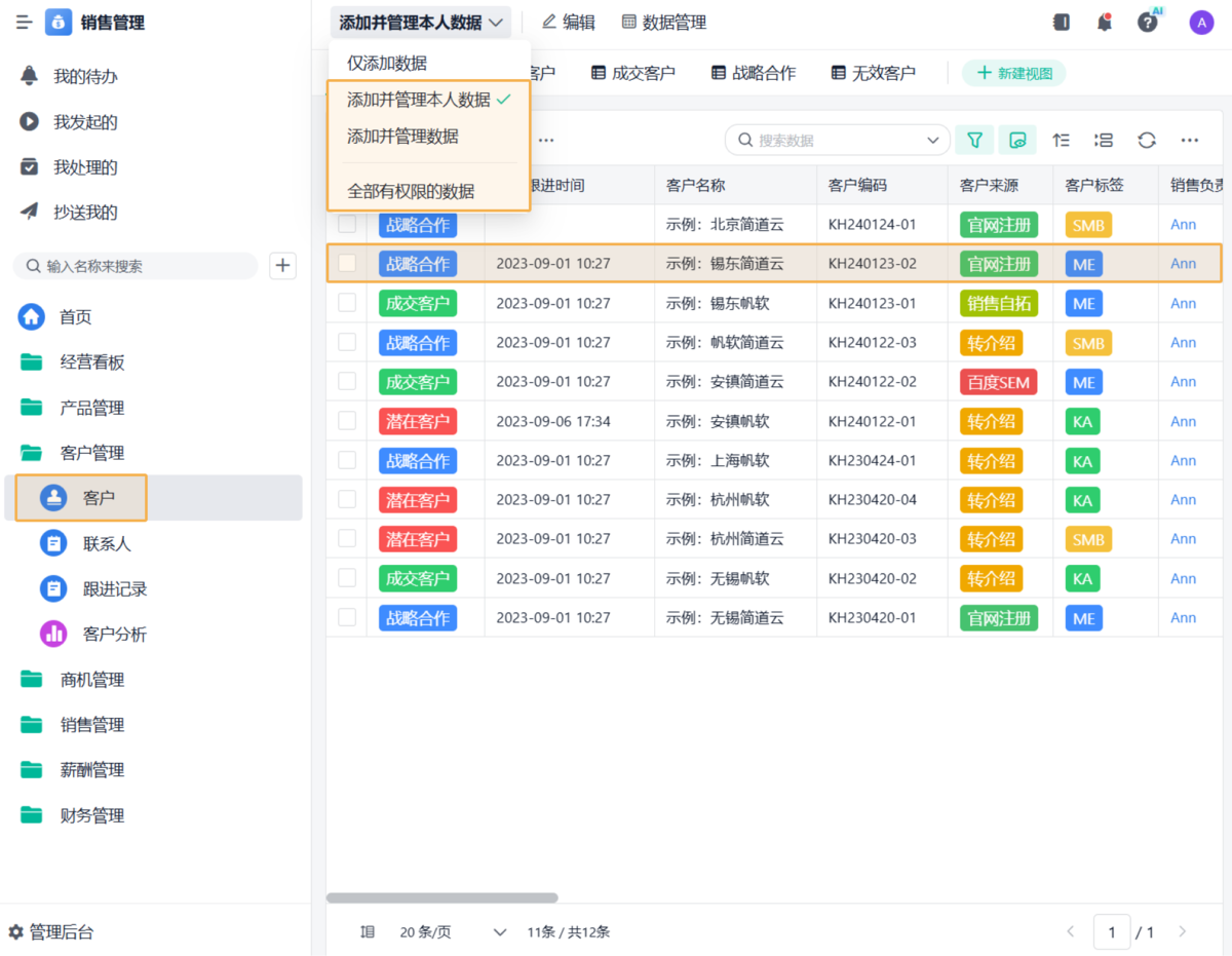 銷售管理