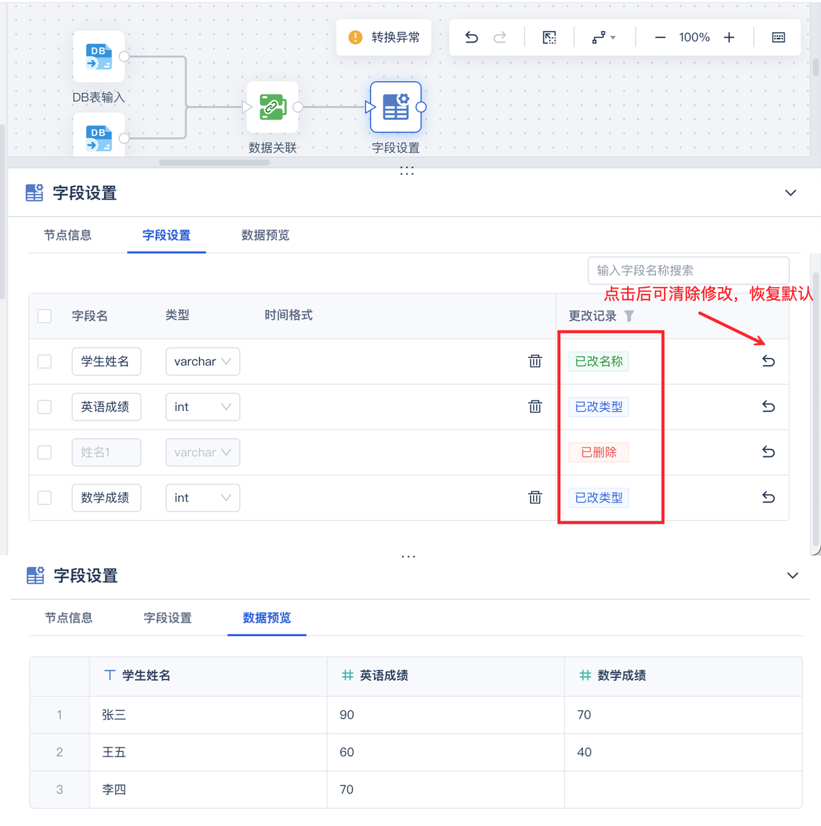 字段口径不统一