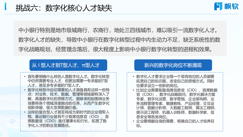挑战六：数字化核心人才缺失