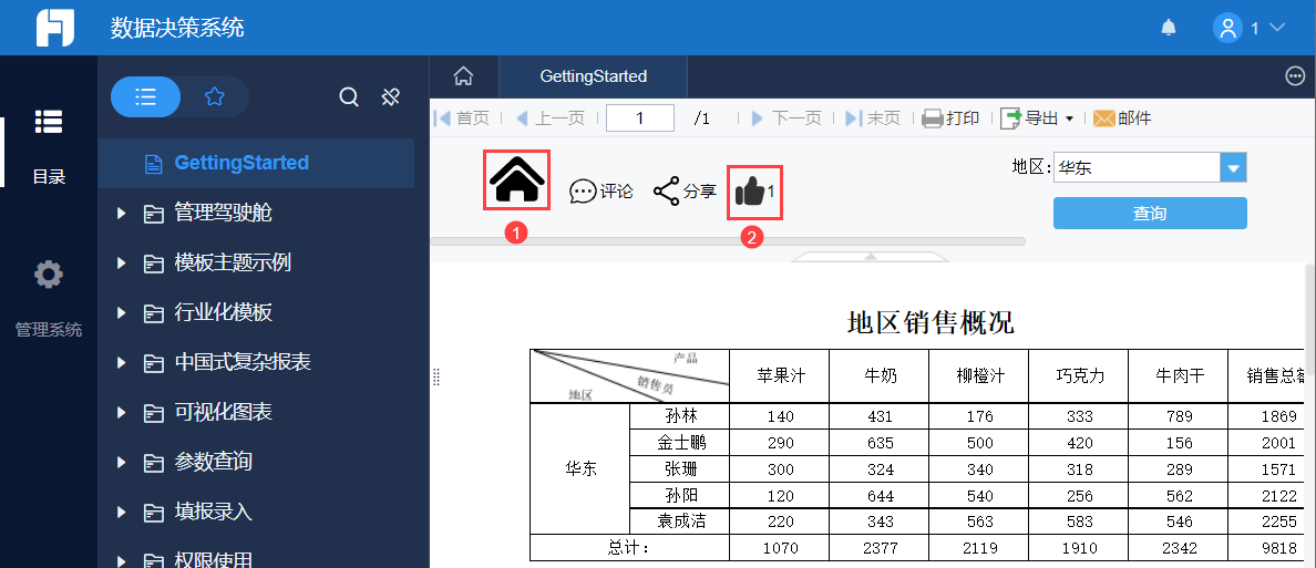 报表项目