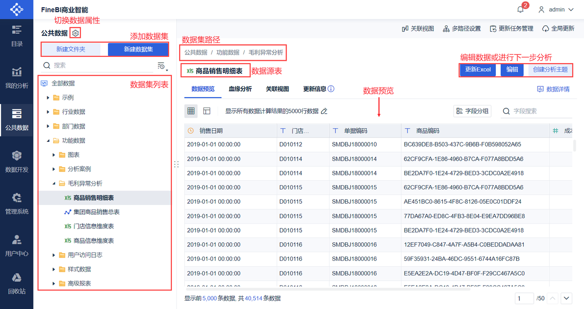 FineBI公共数据空间