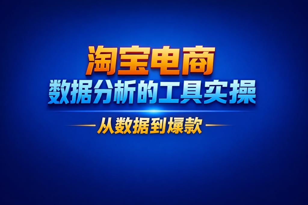 淘宝电商数据分析的工具实操：从数据到爆款