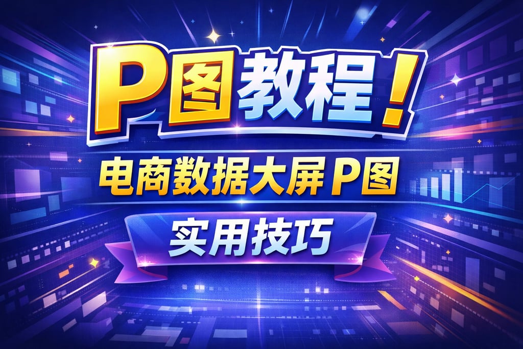P 图教程！电商数据大屏 p 图，实用技巧
