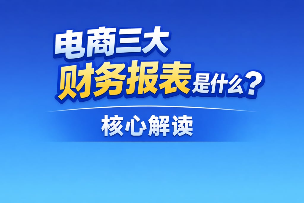 三大报表！电商三大财务报表是什么，核心解读