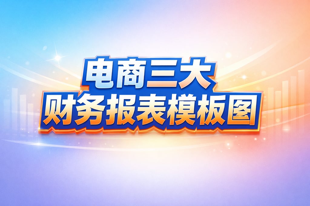 三大模板图！电商三大财务报表模板图，样式参考