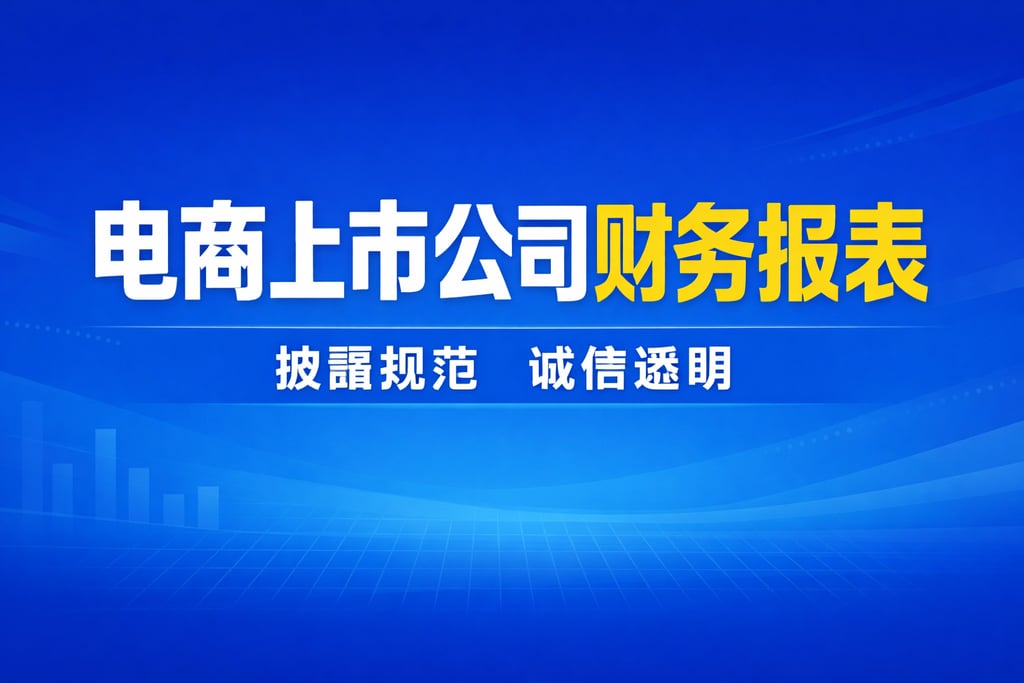 上市公司！电商上市公司财务报表，披露规范