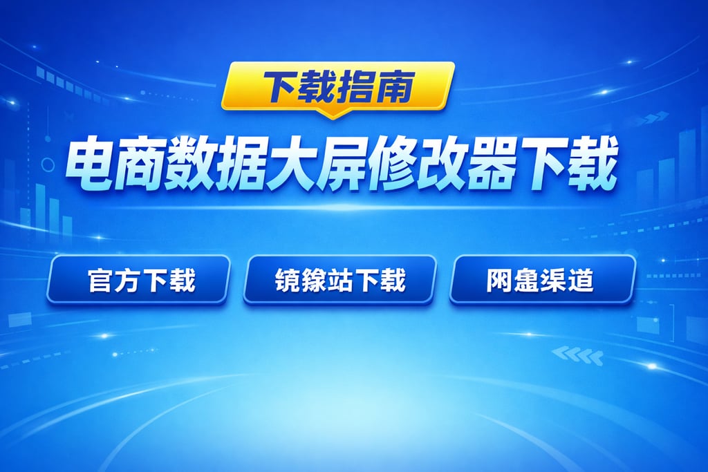 下载指南！电商数据大屏修改器下载，渠道
