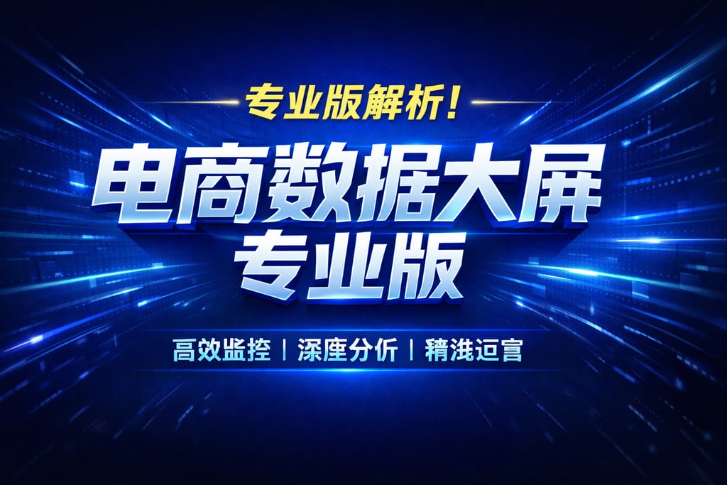 专业版解析！电商数据大屏专业版，功能