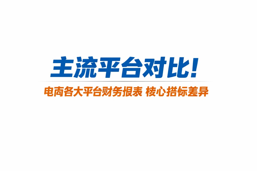 主流平台对比！电商各大平台财务报表，核心指标差异