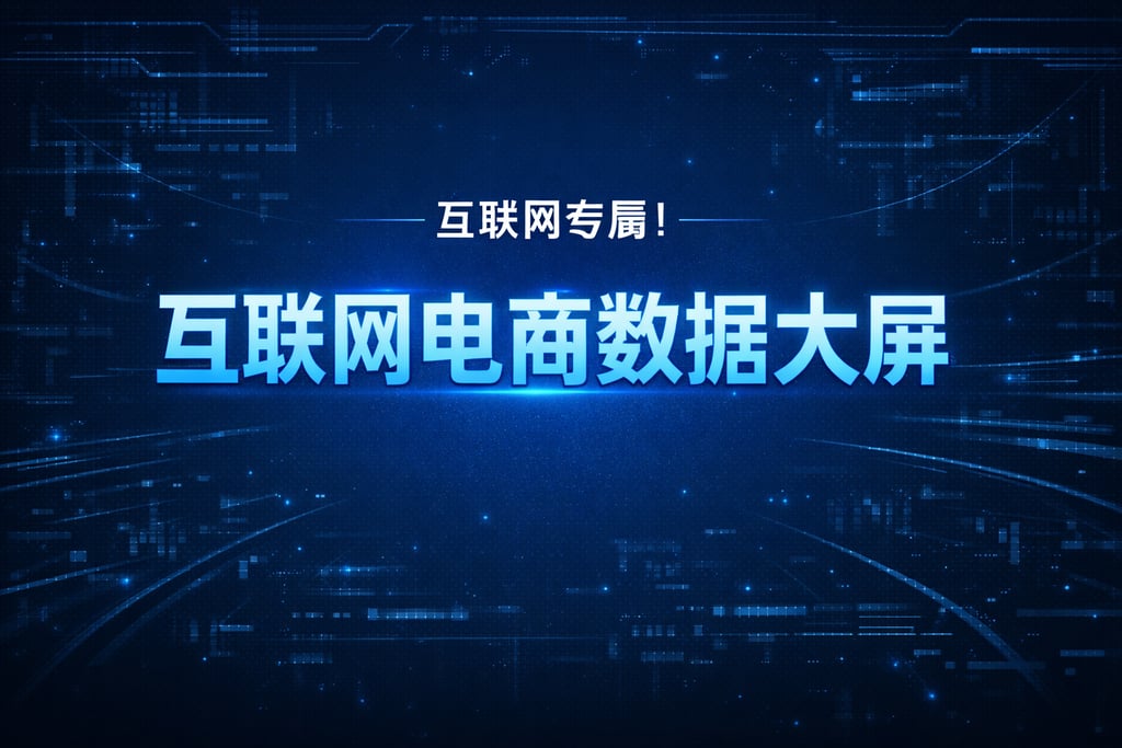 互联网专属！互联网电商数据大屏，企业级