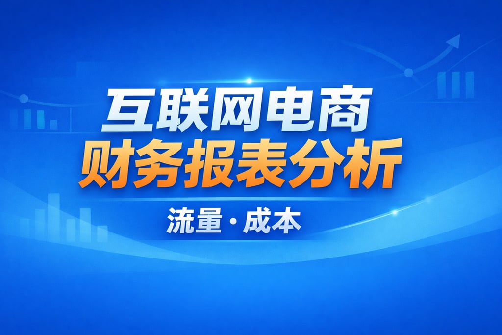 互联网分析！互联网电商财务报表分析，流量成本