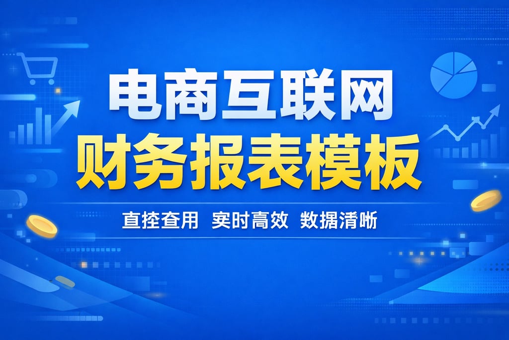 互联网模板！电商互联网财务报表模板，直接套用