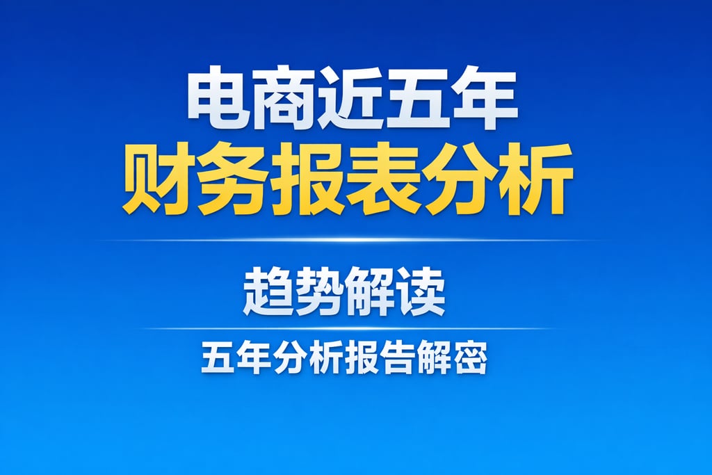 五年分析！电商近五年财务报表分析，趋势解读