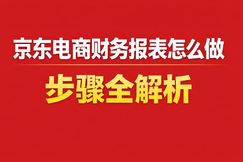 京东制作！京东电商财务报表怎么做，步骤全解析