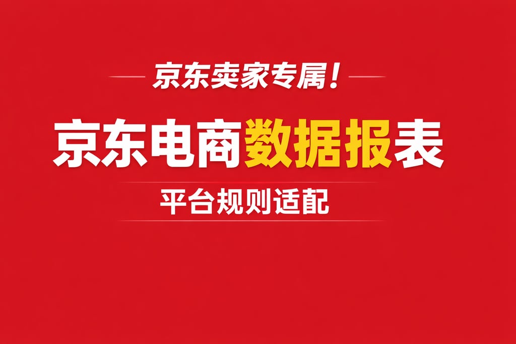 京东卖家专属！京东电商数据报表，平台规则适配