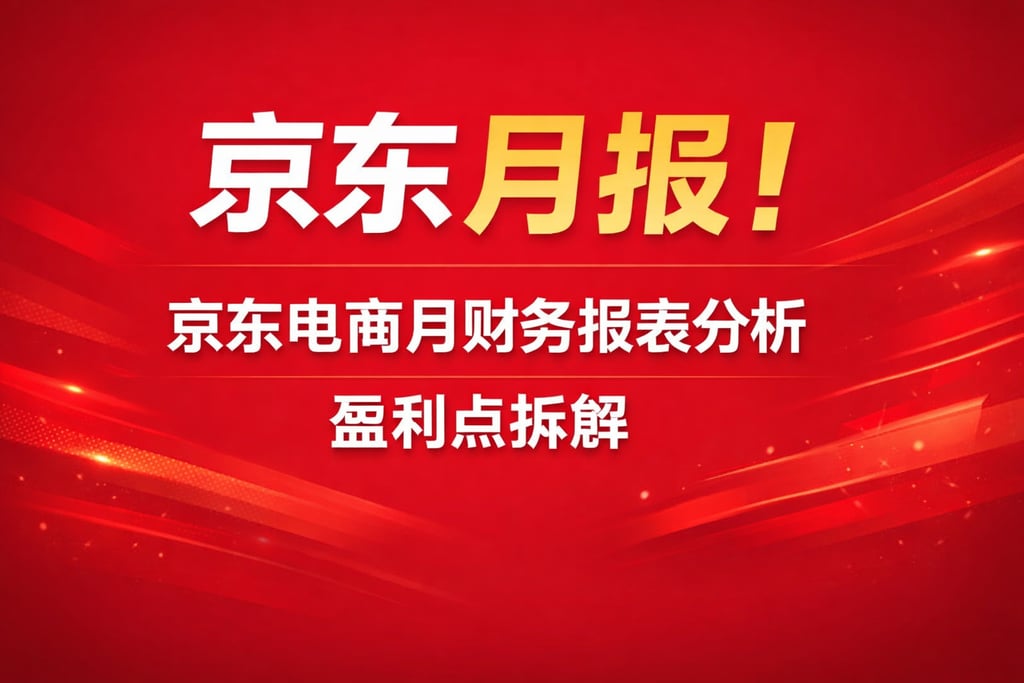 京东月报！京东电商月财务报表分析，盈利点拆解