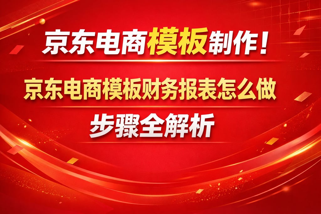 京东模板制作！京东电商模板财务报表怎么做，步骤全解析