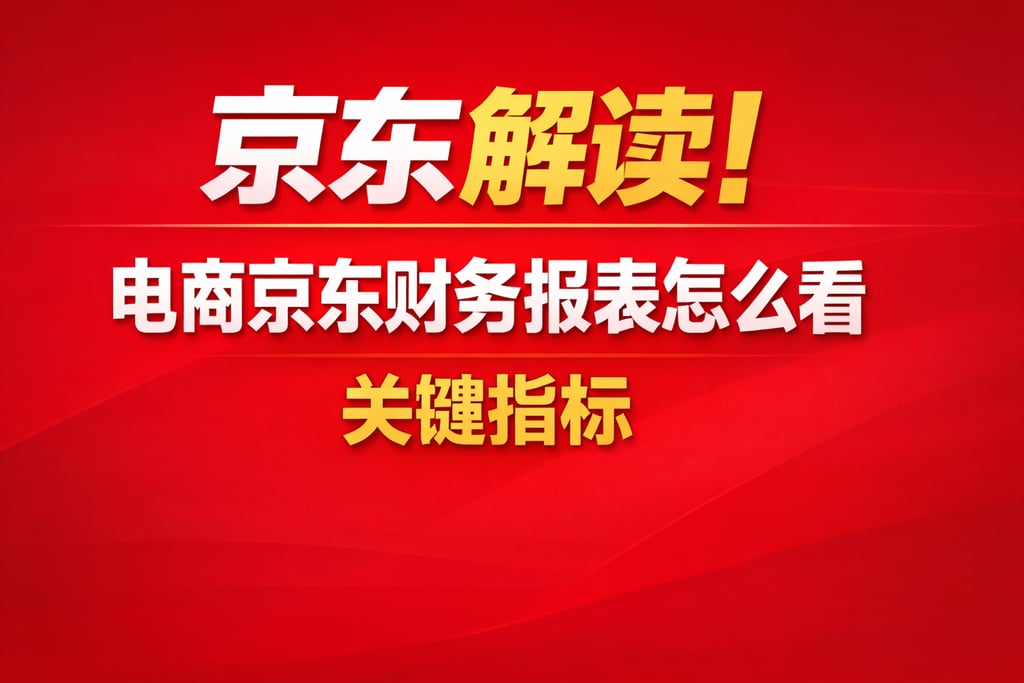 京东解读！电商京东财务报表怎么看，关键指标