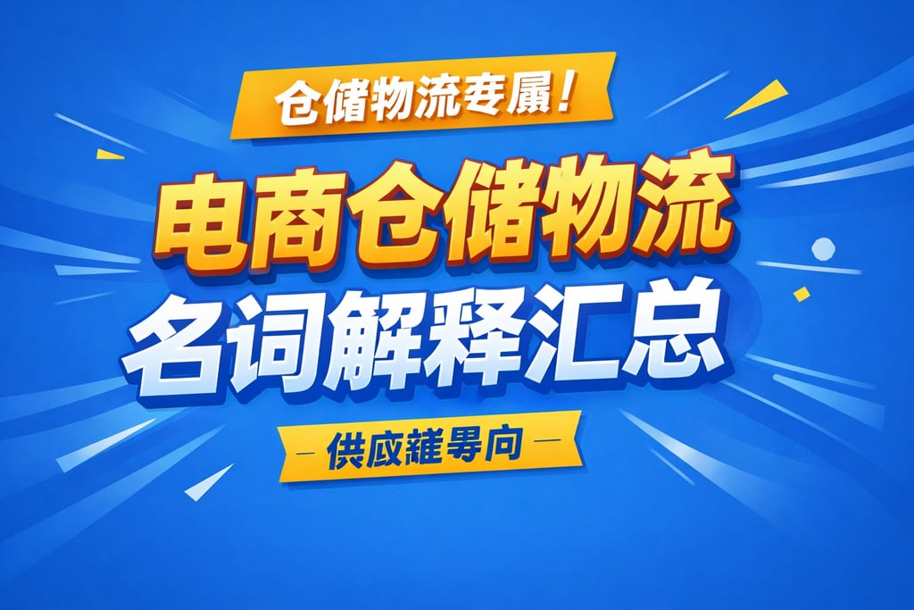 仓储物流专属！电商仓储物流名词解释汇总，供应链导向