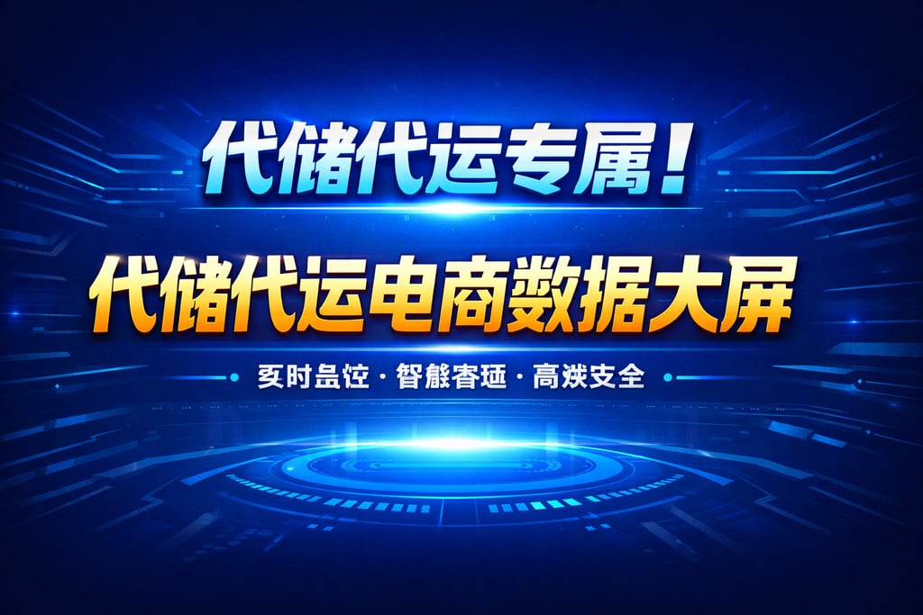 代储代运专属！代储代运电商数据大屏，监控