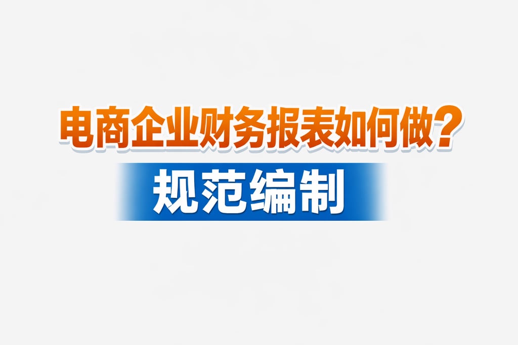 企业制作！电商企业财务报表如何做，规范编制