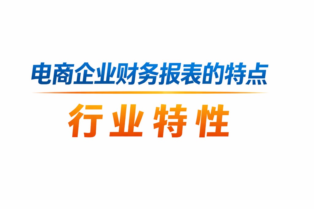 企业特点！电商企业财务报表的特点，行业特性