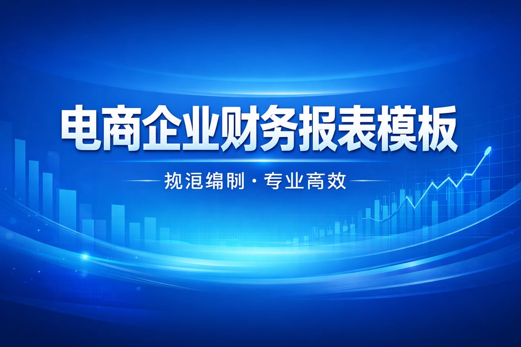企业级模板！电商企业的财务报表模板，规范编制