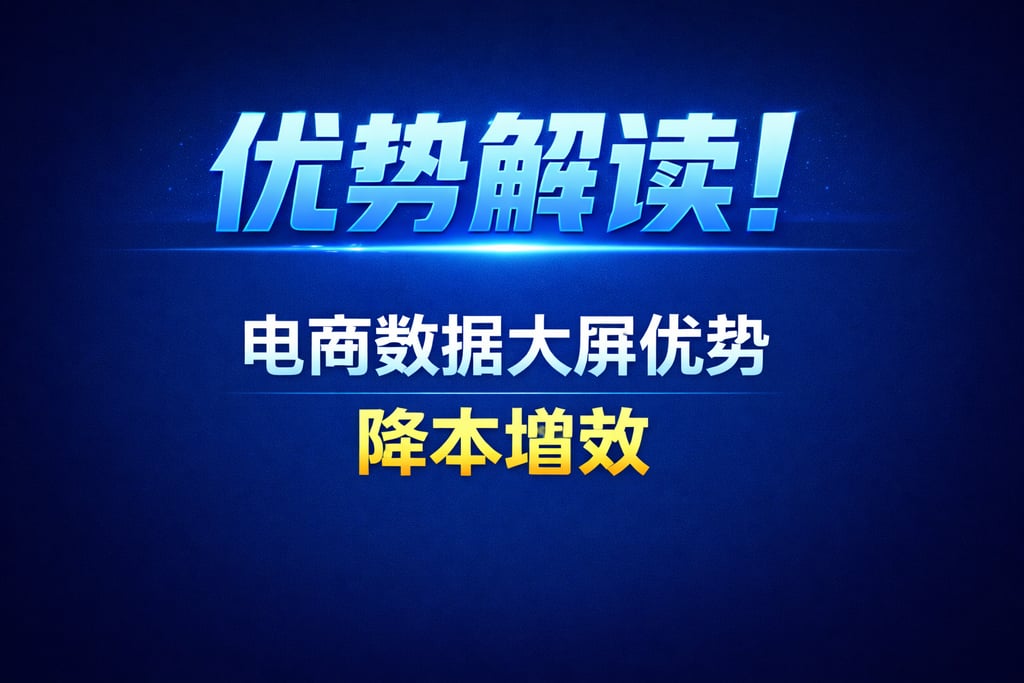 优势解读！电商数据大屏优势，降本增效