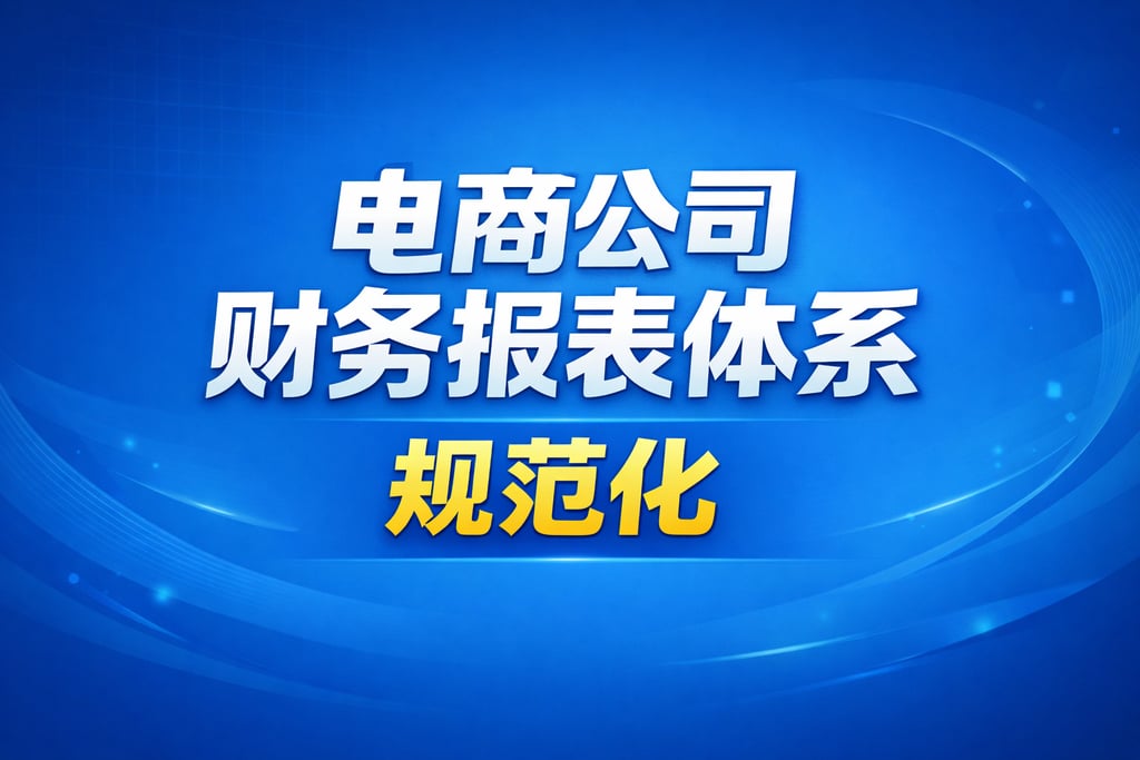 体系搭建！电商公司财务报表体系，规范化