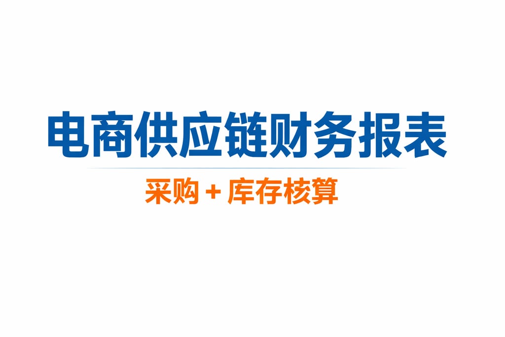 供应链视角！电商供应链财务报表，采购 + 库存核算