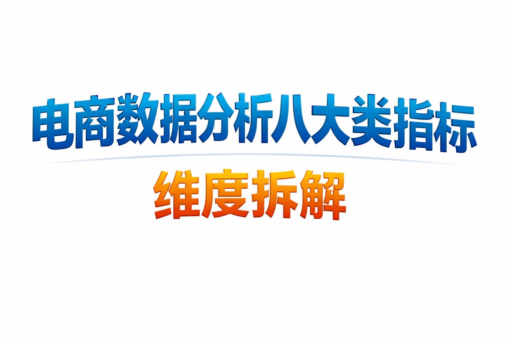 八大类梳理！电商数据分析八大类指标，维度拆解