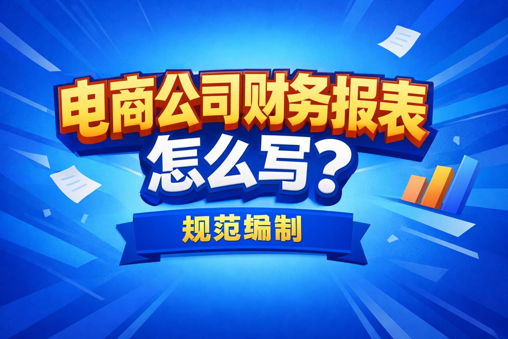 公司写作！电商公司财务报表怎么写，规范编制