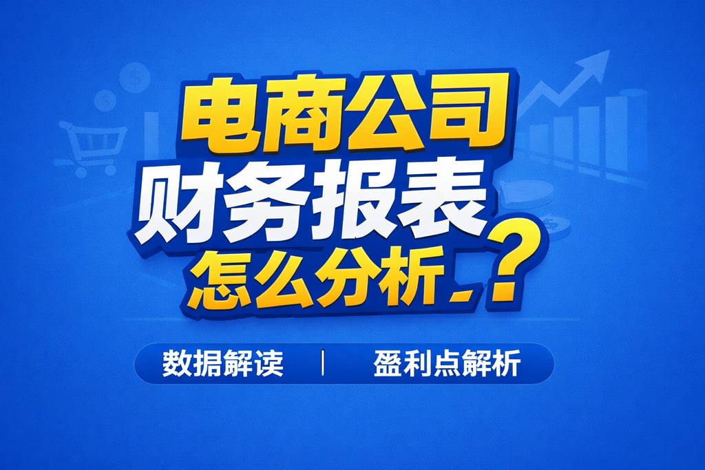 公司分析！电商公司财务报表怎么分析，盈利点