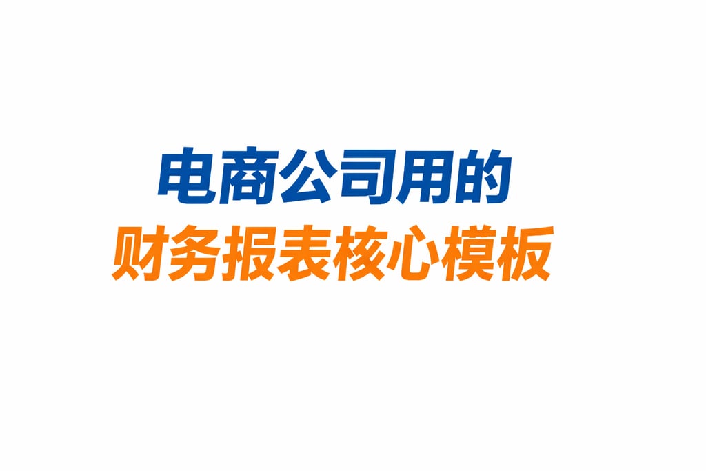 公司常用！电商公司用的财务报表，核心模板