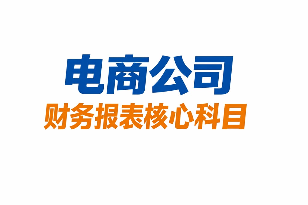 公司清单！电商公司财务报表有哪些，核心科目