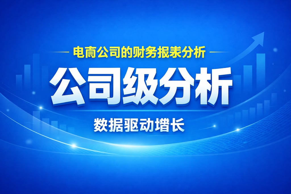 公司级分析！电商公司的财务报表分析，数据驱动增长