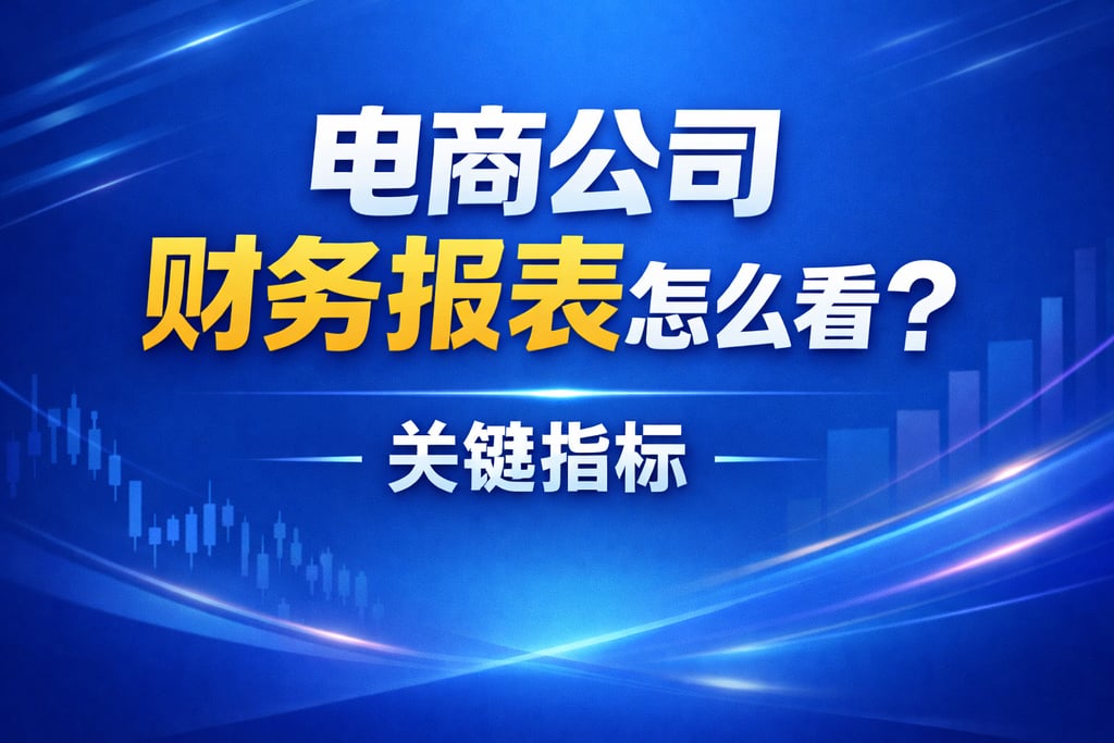 公司解读！电商公司财务报表怎么看，关键指标