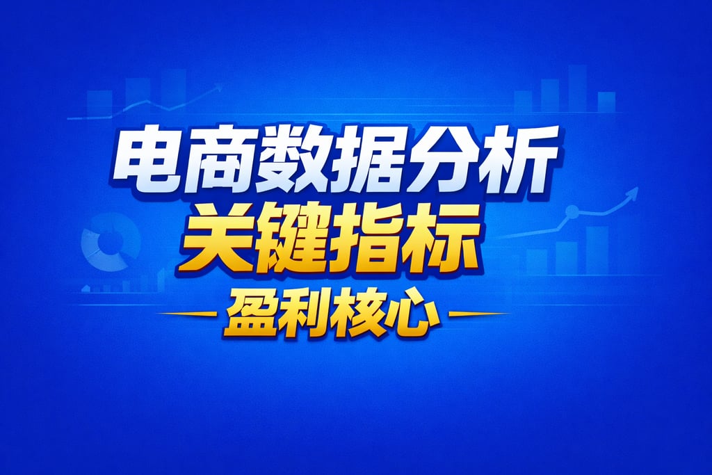关键提炼！电商数据分析关键指标，盈利核心