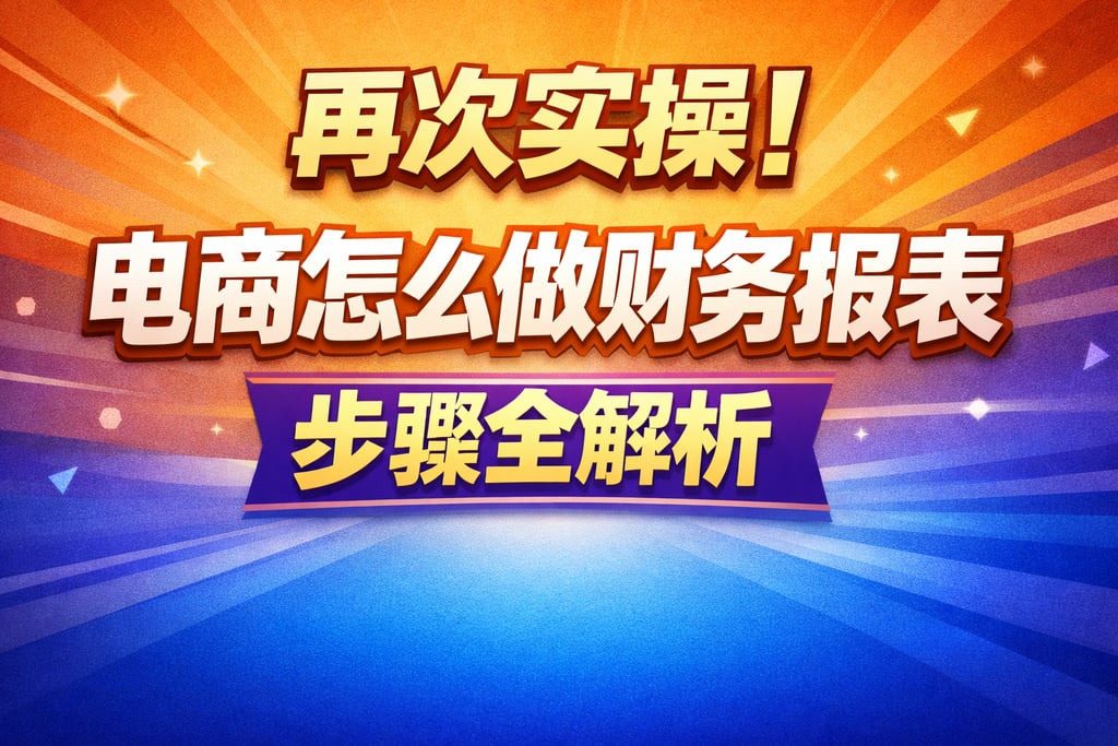 再次实操！电商怎么做财务报表，步骤全解析