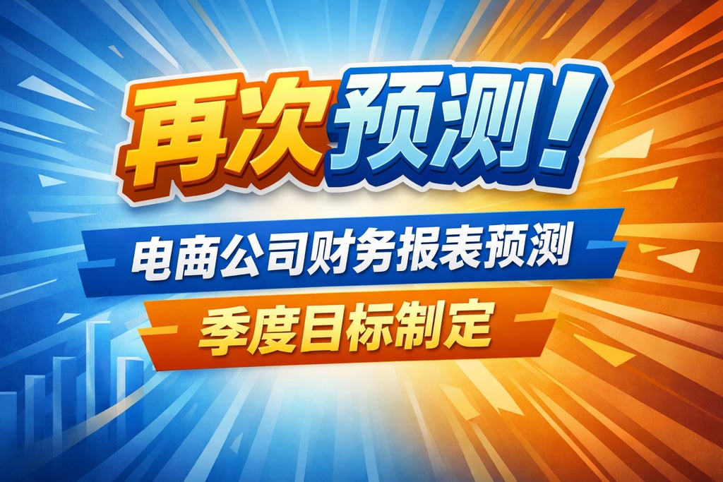 再次预测！电商公司财务报表预测，季度目标制定