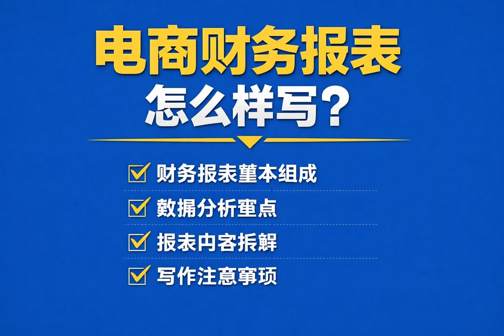 写作技巧！电商财务报表怎么样写，框架拆解