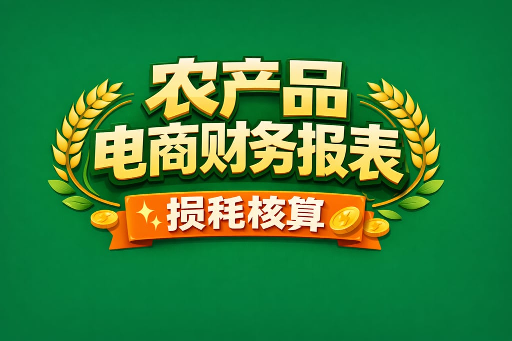 农产品专属！农产品电商财务报表，损耗核算