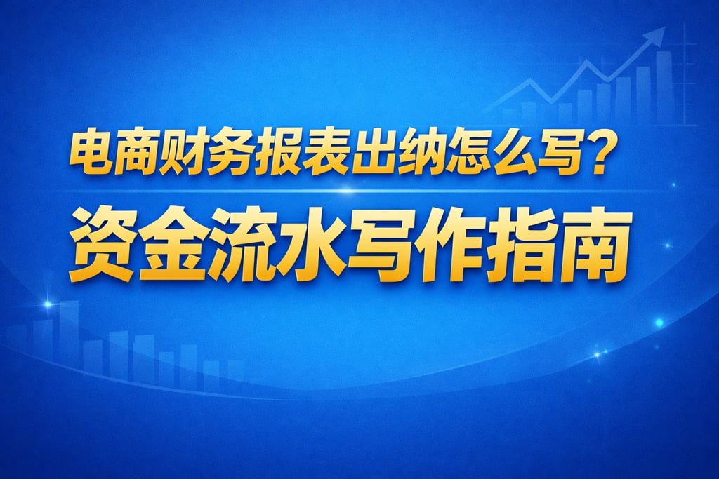 出纳写作！电商财务报表出纳怎么写，资金流水