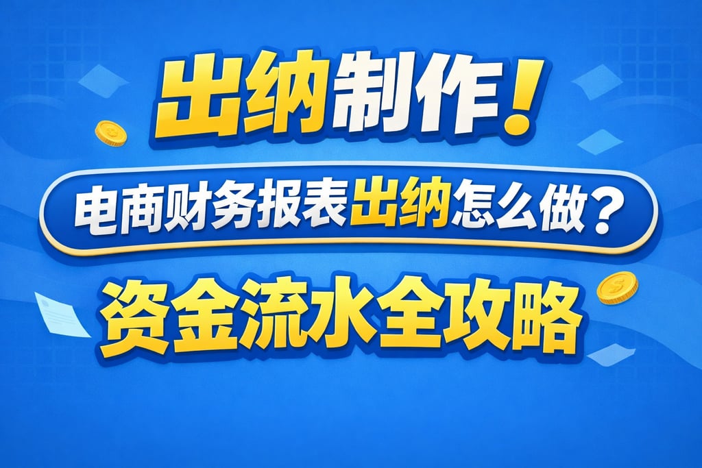 出纳制作！电商财务报表出纳怎么做，资金流水