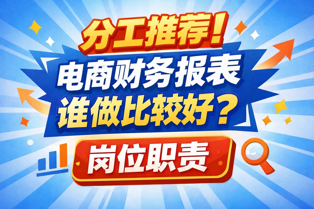 分工推荐！电商财务报表谁做比较好，岗位职责