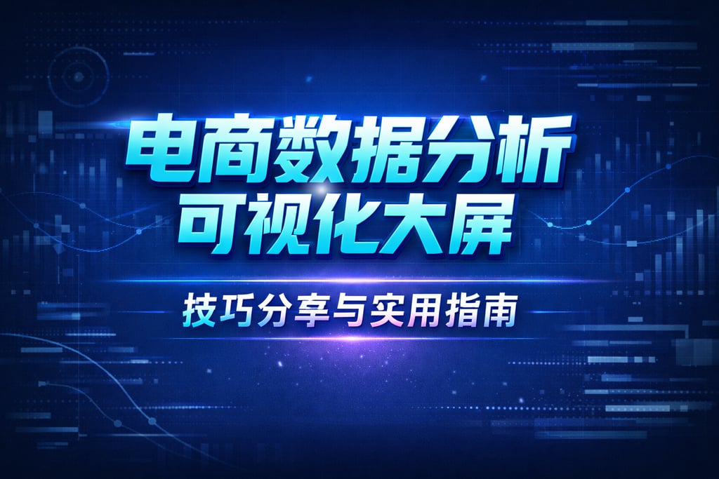分析大屏！电商数据分析可视化大屏，技巧