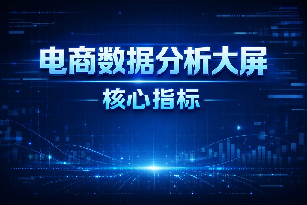 分析大屏！电商数据分析大屏，核心指标
