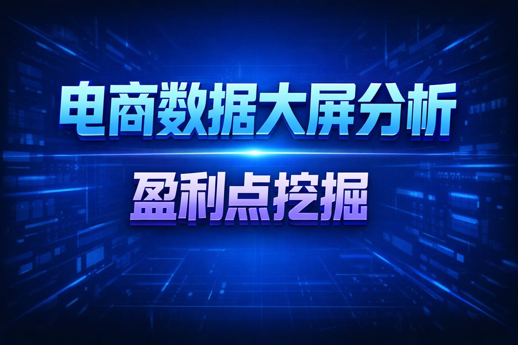 分析技巧！电商数据大屏分析，盈利点挖掘