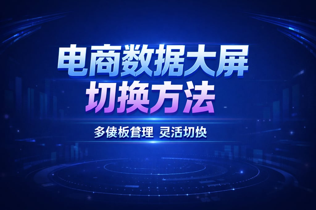 切换技巧！电商数据大屏切换方法，多模板管理